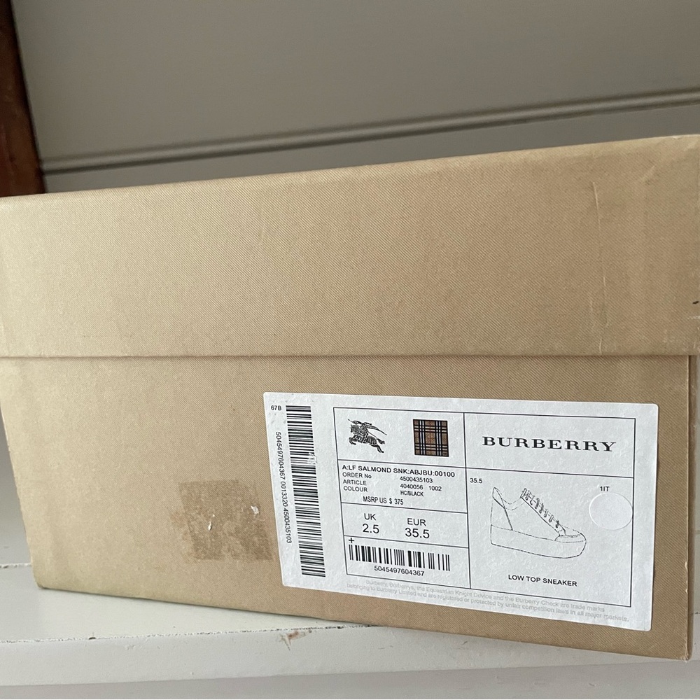 Burberry Black and Tan Sneakers - Picture 6 of 6